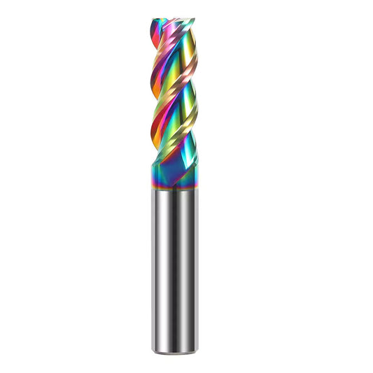 Cutting Aluminum Alloy End Mill 3 Flute Color Coating Tungsten Carbide Hard Alloy Milling Cutter