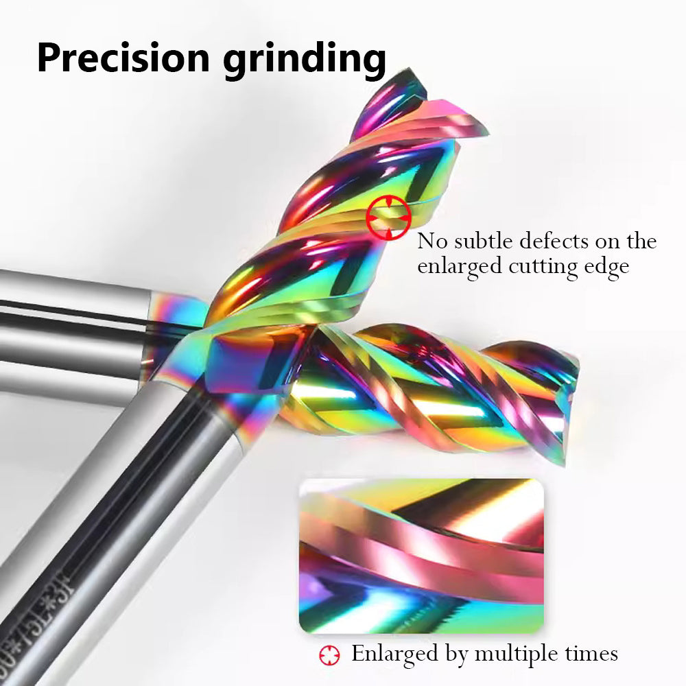 Full grinding of the cutting edge  Smooth end milling, high efficiency