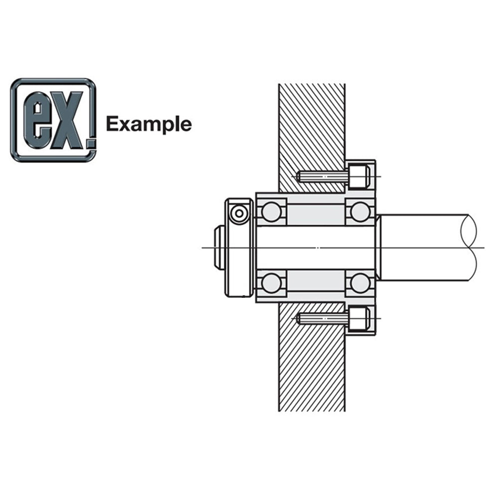 Flange Bearing Block No Need Design Easy to Install Fit for Machine Design