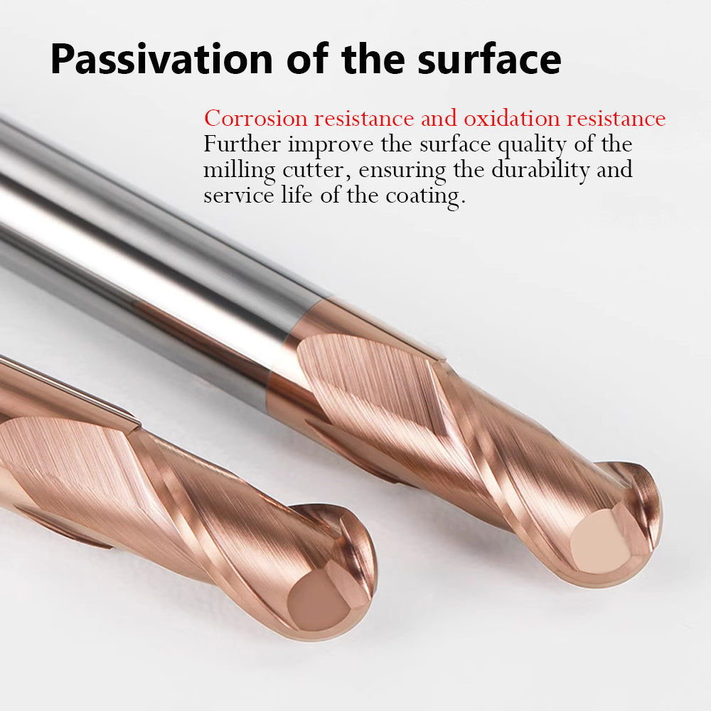 Passivation of the surface  Corrosion resistance and oxidation resistance  Further improve the surface quality of the milling cutter, ensuring the durability and service life of the coating.