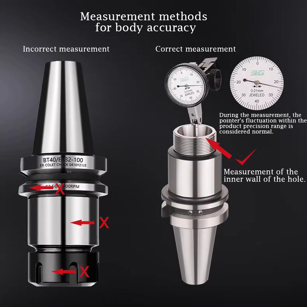 The inner hole of the tool holder is precision ground, resulting in high concentricity and smoother operation.