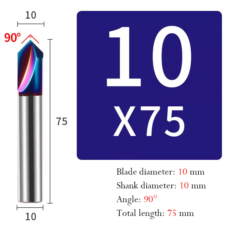 Tungsten Carbide End Mill 2 Flute Chamfering Cutter