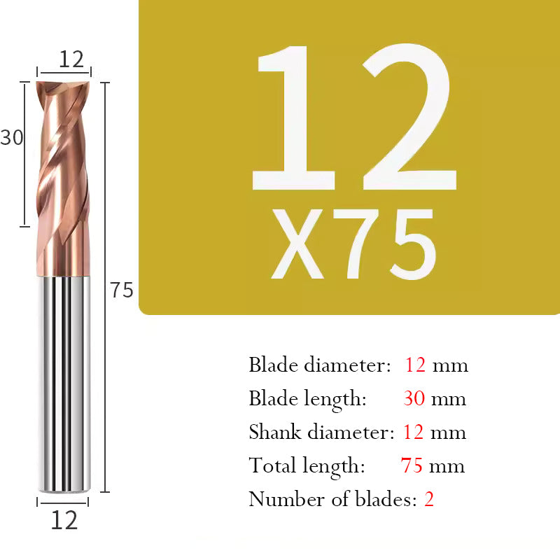 Universal Tungsten Steel Keyway Milling Cutter 2 Edge Carbide End Milling Cutter CNC Coating Tool