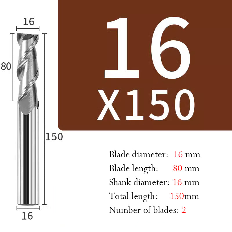 Tungsten Steel 2 Edge End Mill Milling Cutter Hard Alloy CNC Keyway End Mill for Aluminum