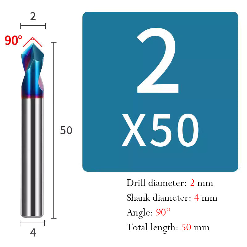 Cutting stainless steel 90 Degree Center Drill Spot Drill Positioning Drill