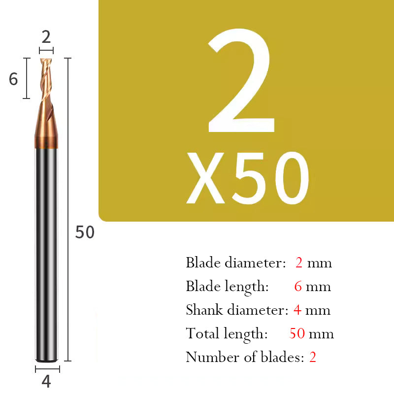 Universal Tungsten Steel Keyway Milling Cutter 2 Edge Carbide End Milling Cutter CNC Coating Tool