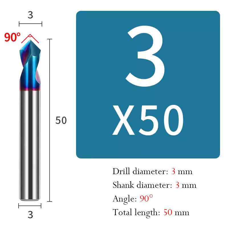 Cutting stainless steel 90 Degree Center Drill Spot Drill Positioning Drill