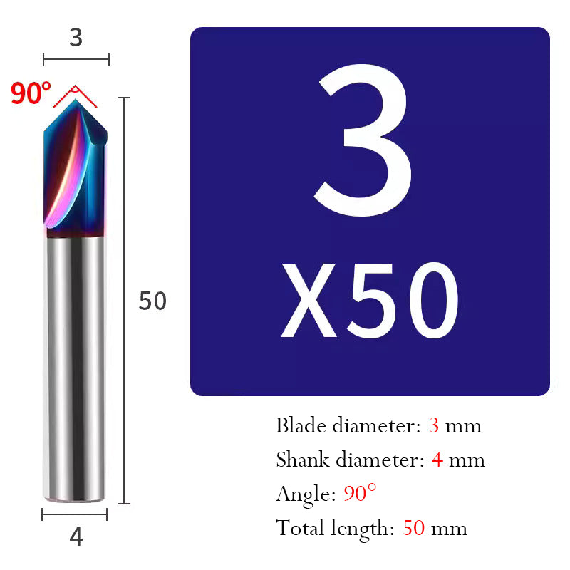 Tungsten Carbide End Mill 2 Flute Chamfering Cutter