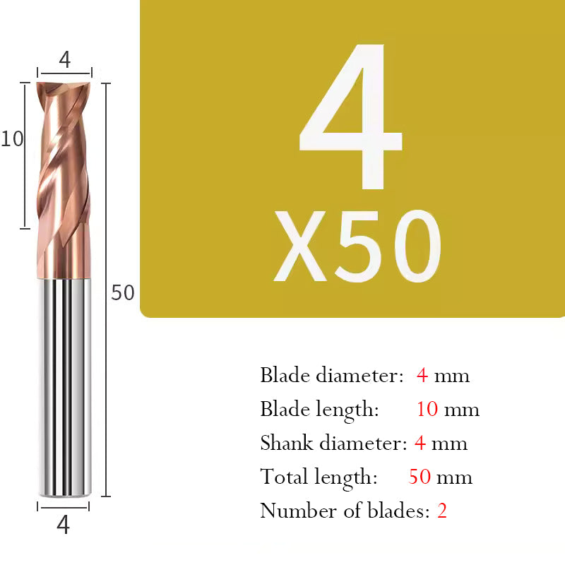 Universal Tungsten Steel Keyway Milling Cutter 2 Edge Carbide End Milling Cutter CNC Coating Tool