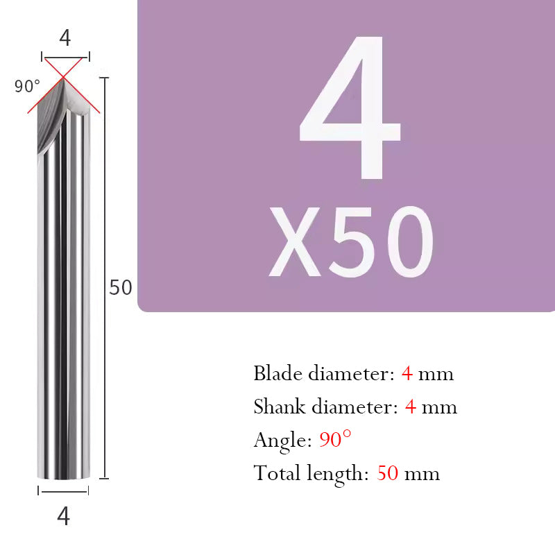 Tungsten Steel Chamfering Cutter with Straight Flutes Hard Alloy 2 Flute Milling Cutter