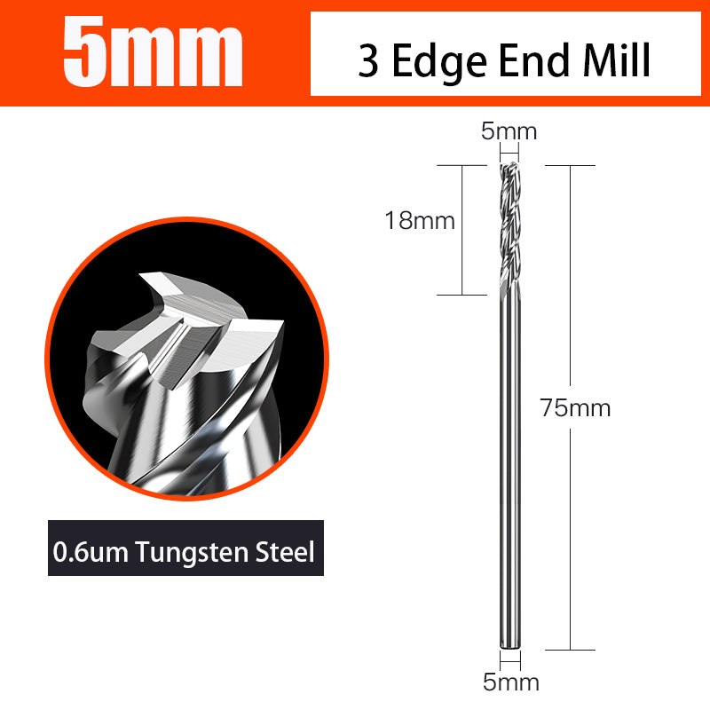 Cutting Aluminum Alloy End Mill 3 Flute Tungsten Carbide Hard Alloy Milling Cutter