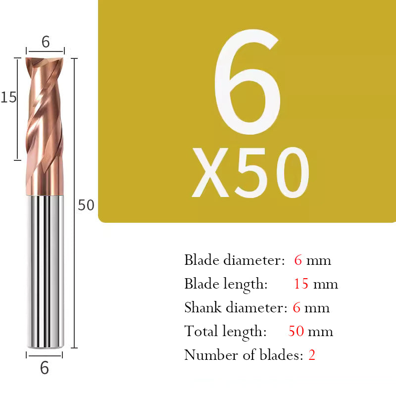 Universal Tungsten Steel Keyway Milling Cutter 2 Edge Carbide End Milling Cutter CNC Coating Tool