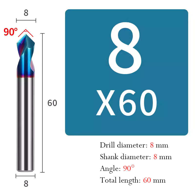 Cutting stainless steel 90 Degree Center Drill Spot Drill Positioning Drill