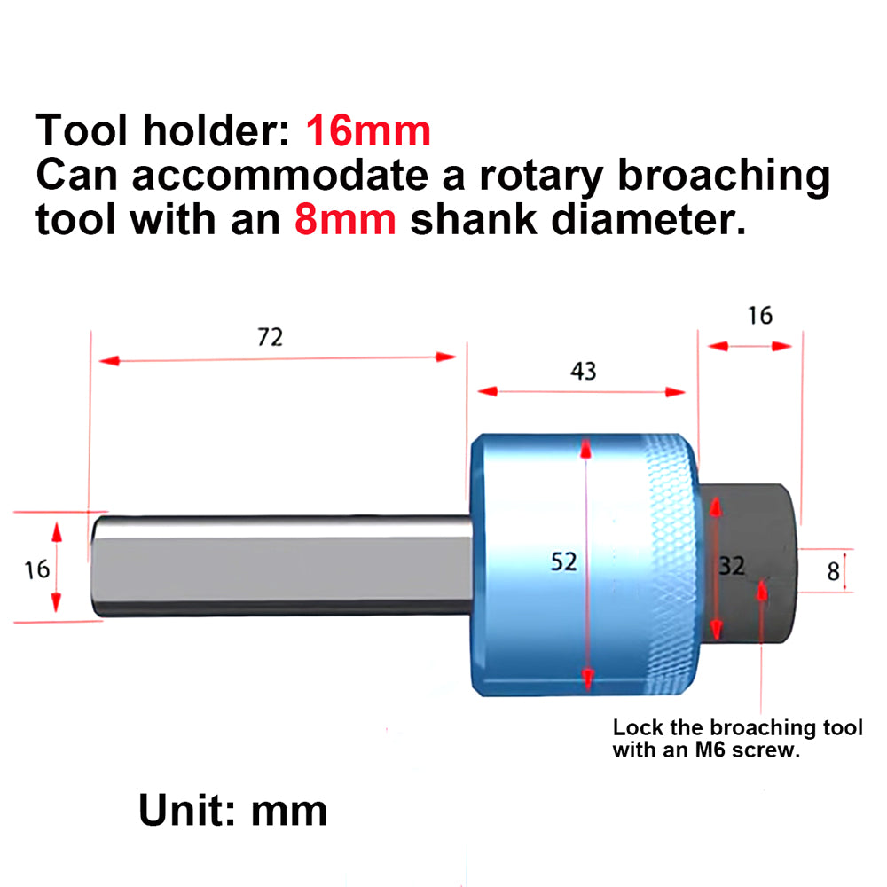 RHKING® Rotary Broach Wobble Broach Tool Holder