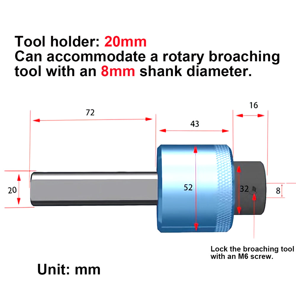 RHKING® Rotary Broach Wobble Broach Tool Holder