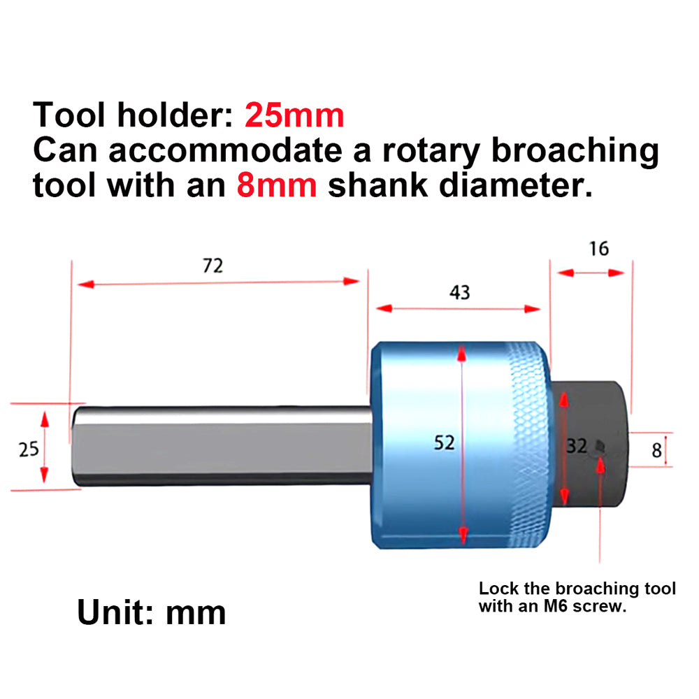 RHKING® Rotary Broach Wobble Broach Tool Holder