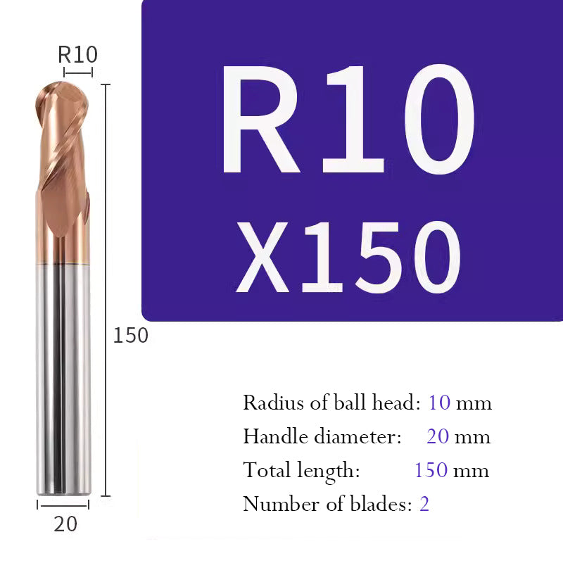 Tungsten Steel Ball End Milling Cutter Carbide CNC Coated Ball End Milling Cutter