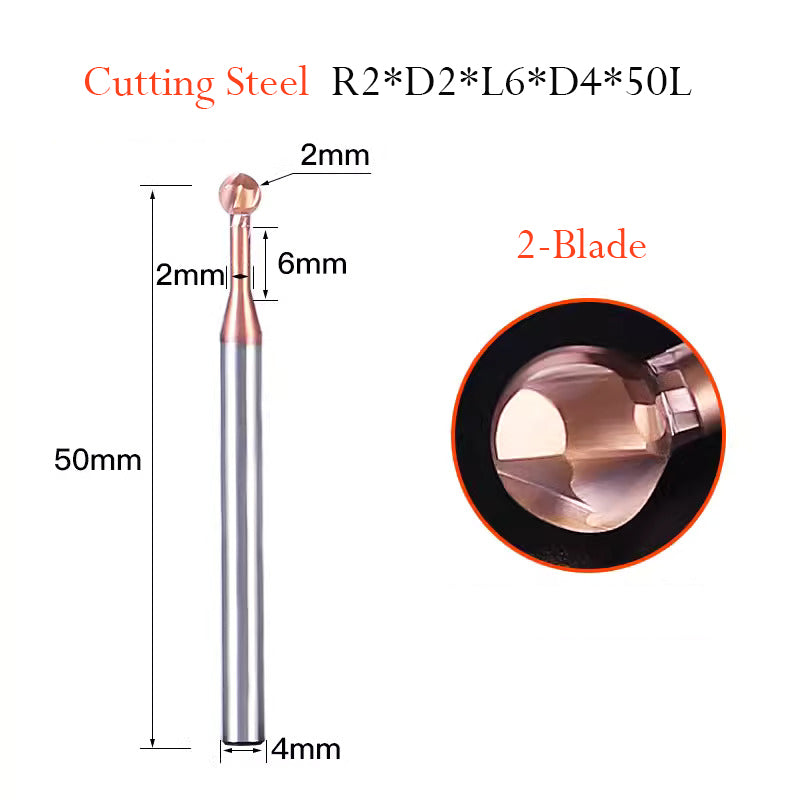 Tungsten Steel Ball End T Milling Cutter Hard Alloy Ball Nose Milling Cutter