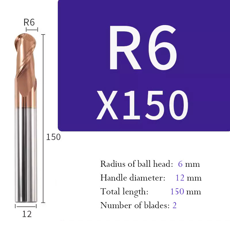 Tungsten Steel Ball End Milling Cutter Carbide CNC Coated Ball End Milling Cutter