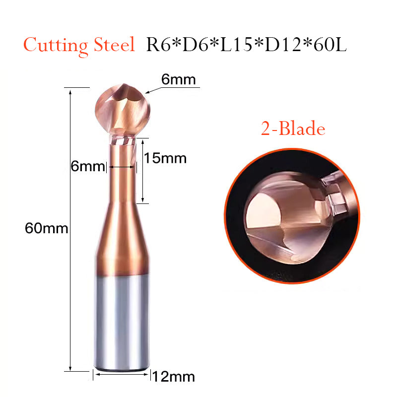 Tungsten Steel Ball End T Milling Cutter Hard Alloy Ball Nose Milling Cutter